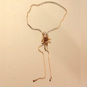 Vintage Elegant Gold Floral Adjustable Necklace